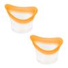 2pcs Eye Wash Cup Eye Wash Cleaner Kit Silicone Eyes Cleaning Cup for Rinse Portable eye Care Tool Transparent with Storage Container for Quick Relief Tired Eyes Cleaning Dust (Orange) view 1