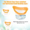 2pcs Eye Wash Cup Eye Wash Cleaner Kit Silicone Eyes Cleaning Cup for Rinse Portable eye Care Tool Transparent with Storage Container for Quick Relief Tired Eyes Cleaning Dust (Orange) view 3