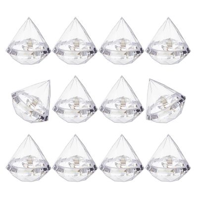 12Pcs Festival Diamonds Candy Holders Unique Diamonds Jewelry Candy Case With Lid For Party Treats And Packaging