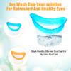 2pcs Eye Wash Cup, Eye Wash Cleaner Kit Eyes Cleaning Cup, Blue; Orange view 3