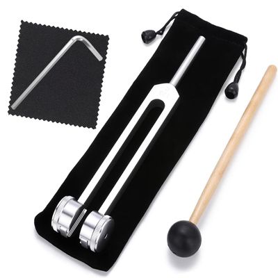 MoResolune 128 hz Tuning Fork for Healing Meditation Tools 128 hertz Tone Therapy Healing Instrument Diapason Chakra Sound Therapy Products Weighted Tuning Fork for Mindfulness