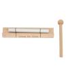 Single, Meditation Hand, Cherry Wood and Aluminum Alloy Construction, Relaxing Sound for Mindfulness Meditation Yoga Prayer, with Mallet for Stress Anxiety Relief (Moon Shaped) view 1