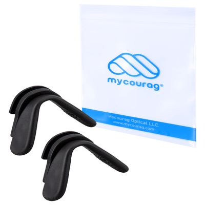 MYCOURAG Replacement Silicone Nose Pads Compatible with Pit Viper 2000 Sunglasses (Standard Frame) - Soft Anti-Slip Rubber Nose Pieces 2 Pairs for Comfort-Black