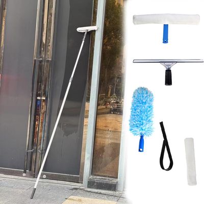 CIRCIR Outside House Large Glass Cleaning Tools, 4m 5m 6m 7m 8m 9m 12m 15m Long Telescopic Window Washing Equipment, for Housekeeping/Office/ 2-3 Floor/Shopping Mall(13ft/4M)