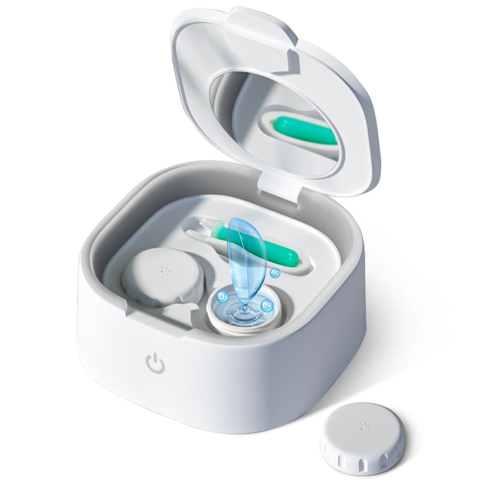 Ultrasonic Contact Lens Cleaner for All Types, USB & Wireless Charging