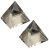 beisup 2PCS Clear Quartz Pyramid, 2IN Natural Healing Quartz Energy Generator for Room Decor, Spiritual Gifts, Reiki, Chakra, Witchcraft, Yoga, Meditation Accessories view 1