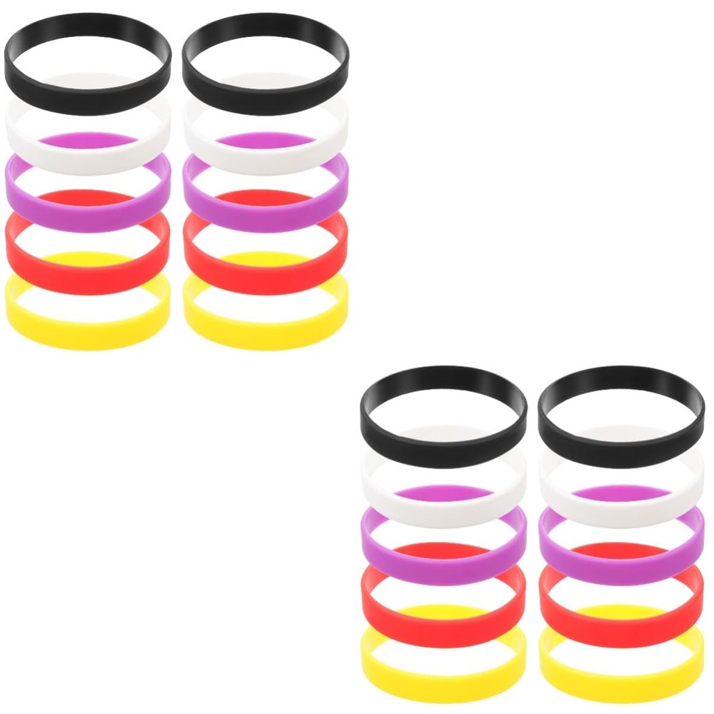 Abaodam 4sets 10pcs Soft Wristbands Wear Resistant Sports Game Bracelets Decorative Wristbands for Events and 10pcs*4