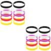 Abaodam 4sets 10pcs Soft Wristbands Wear Resistant Sports Game Bracelets Decorative Wristbands for Events and 10pcs*4 view 1