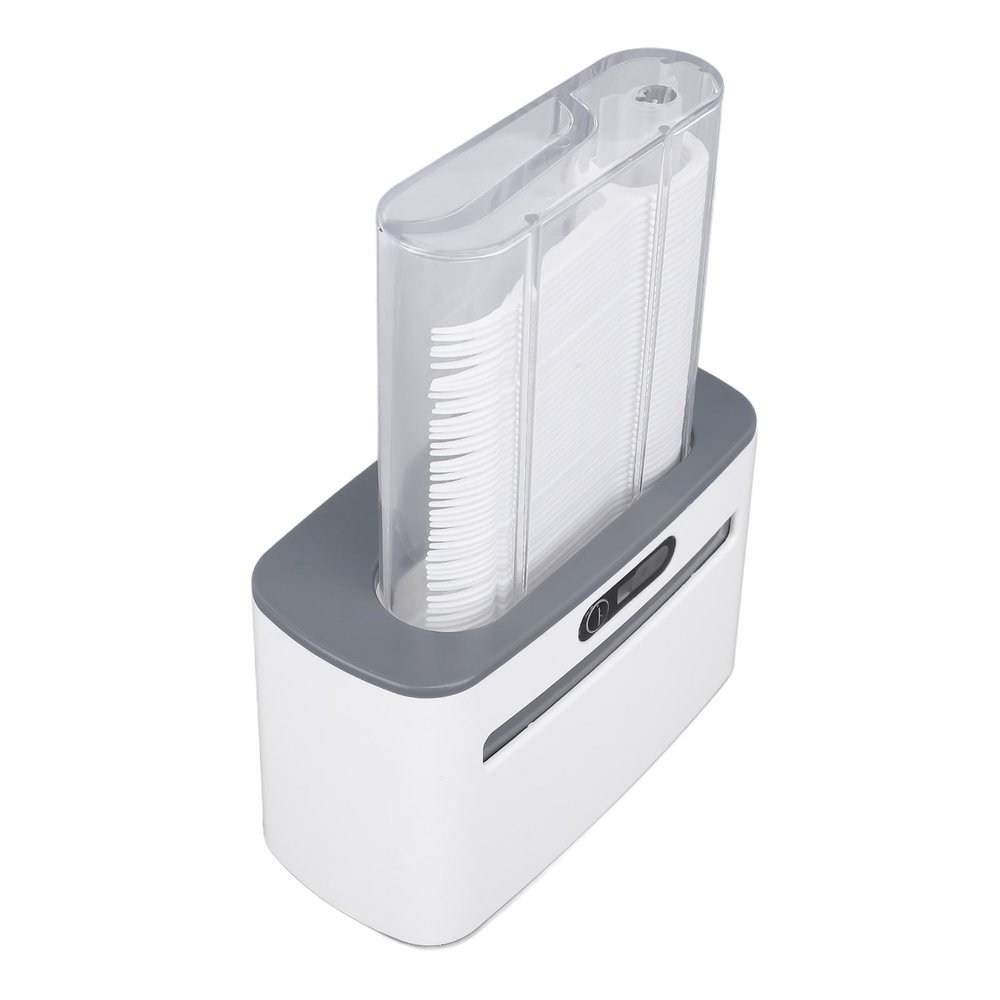 Automatic Floss Pick Dispenser, Electric Dispensing Floss Holder, Portable Case Floss Dispenser with 100 Flossers for Home Hotel Restaurant