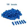 Blood Lancets for Testing, 100 Round Needles, Test Strips, Blue Pack of (400) view 3