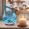 JAGLASH Humming Bird Funeral Urns for Adult Ashes Men and Women - Large Cross Drop Funeral Urn for Ashes Adult Female and Male Cremation 10 Inch - Blue Urn for Daughter and Son view 3