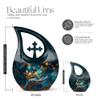 JAGLASH Dragonfly Cremation Urns for Human Ashes - Large Urn for Ashes Adult Male - Cross Drop Cremains Containers - Blue Funeral Remembrance Gift for Loss (10 Inch) view 2