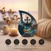 JAGLASH Dragonfly Cremation Urns for Human Ashes - Large Urn for Ashes Adult Male - Cross Drop Cremains Containers - Blue Funeral Remembrance Gift for Loss (10 Inch) view 4