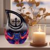 JAGLASH Wolf Large Cremation Urn for Ashes Adult for Male - Black Cross Drop Memorials & Funerary Urn for Ashes for Women - Handcrafted Remembrance Gift for Loss of Mom - Cremains Holders (10 Inch) view 3