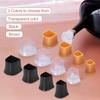 12 Pairs High Heel Caps, Replaceable Rubber Heel Tips Replacement for Womens Shoes, Non-Slip, Durable TPU Heel caps for Boots (XX/XS/S/M, Black/Brown/Clear) Reduce Noise & Prevent Wear Thin Heels view 4