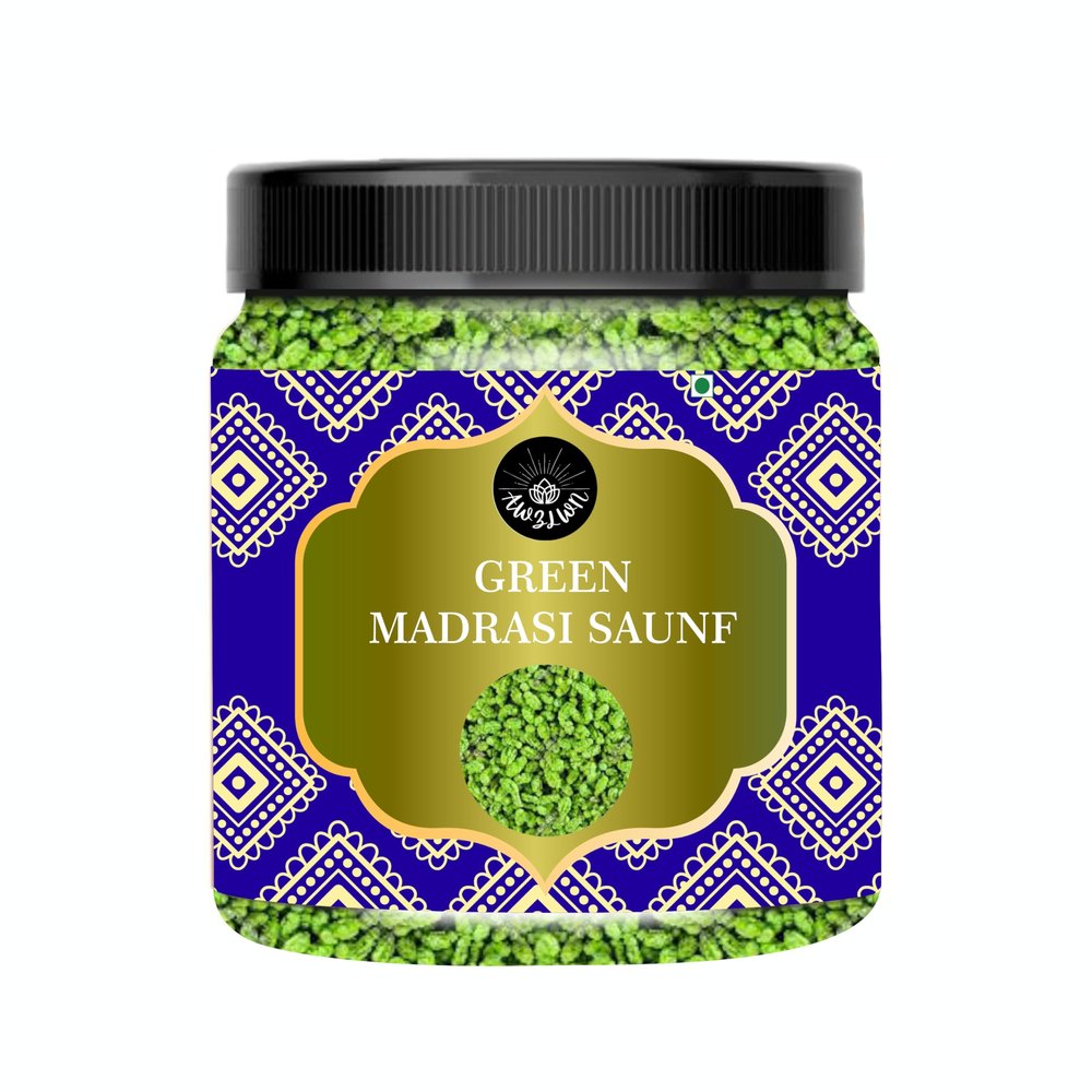 AWZLWN Natural Green Madrasi Saunf 1.76 OZ (50 GM) | Set oF 1 | AWZLWN