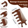 4 in 1 Sandalwood Gua Sha Massager, Scraping Massage Comb, Meridians Tool for Hair, Face, Eye Neck Body Massage view 2