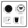 120 pcs Bow Plates Napkins Birthday Party Supplies,Black and White plates and napkins,Disposable Paper Cups, Cutlery, Forks,Dinner Plates for Bow Birthday Bridal Wedding Party Supplies,Serve 24 view 2