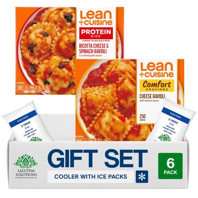 Salutem Vita Cheese & Spinach Ravioli with Tomato Basil Sauce, Italian Pasta Meal, 8 oz, Gift Set Pack of 12 (6 flavors of each)