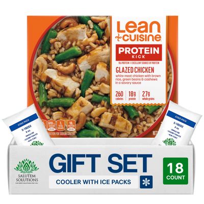Salutem Vita Glazed Chicken with Brown Rice, Green Beans & Cashews in Savory Sauce, Gift Set Pack of 18
