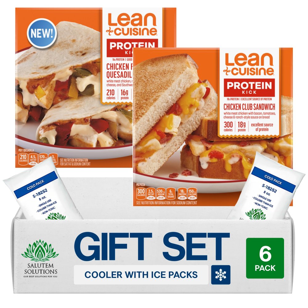 Salutem Vita Chicken Fajita Quesadilla and Chicken Club Panini, Frozen Meal, 8 oz, Gift Set Pack of 12 (6 flavors of each)