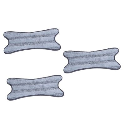 WRITWAA 3pcs Multi-Function Microfiber Mop Cloth Replacement for Flat Mops for Efficient Cleaning All Floor Types Butterfly Shape Pad for Home Use