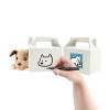24 PCS Adopt a Puppy Favors Boxes with Windows, White Foldable Kraft Paper Candy Gift Boxes Decorations for Gift Giving, Dog Birthday Party Favors, 5.5 x 3.5 x 3.9 Inch (Dolls Not Included) view 3
