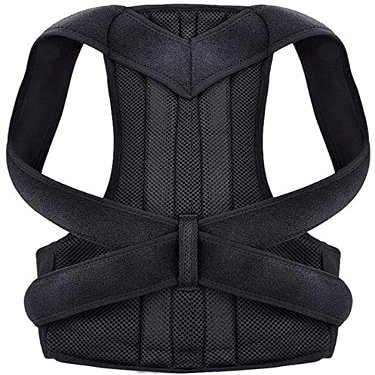 Corrector Back Braces for Correction Adjustable Brace Shoulder Support Belt Orthopedic Men Women (Black X)