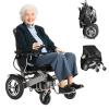 Electric Wheelchair for Adults,All Terrain Lightweight Foldable Wheelchairs,Power Motorized Electric Wheel Chair,Comfortable Remote Control Mobility Aid,Gunmetal Grey view 1