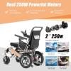 Electric Wheelchair for Adults,All Terrain Lightweight Foldable Wheelchairs,Power Motorized Electric Wheel Chair,Comfortable Remote Control Mobility Aid,Gunmetal Grey view 3