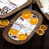 Handmade Soy Wax Dough Bowl Candle, Cranberry & Orange, 3 Cotton Wicks, Wooden with Dried Fruit Decor (with Booster Oil, Limoncello Cream) view 1