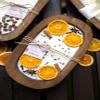 Handmade Soy Wax Dough Bowl Candle, Cranberry & Orange, 3 Cotton Wicks, Wooden with Dried Fruit Decor (with Booster Oil, Limoncello Cream) view 3