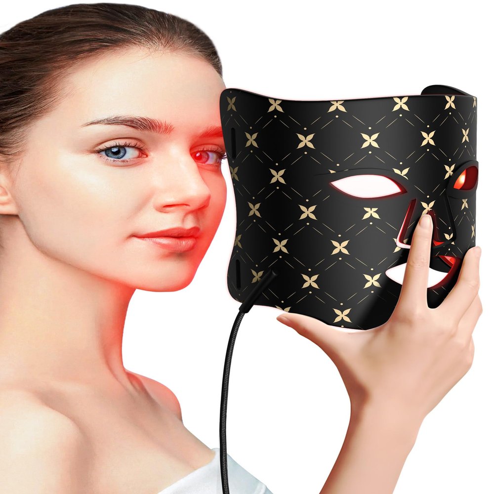 FOLOKE LED Light Therapy Mask Skin Care Mask, LED Red Light Therapy