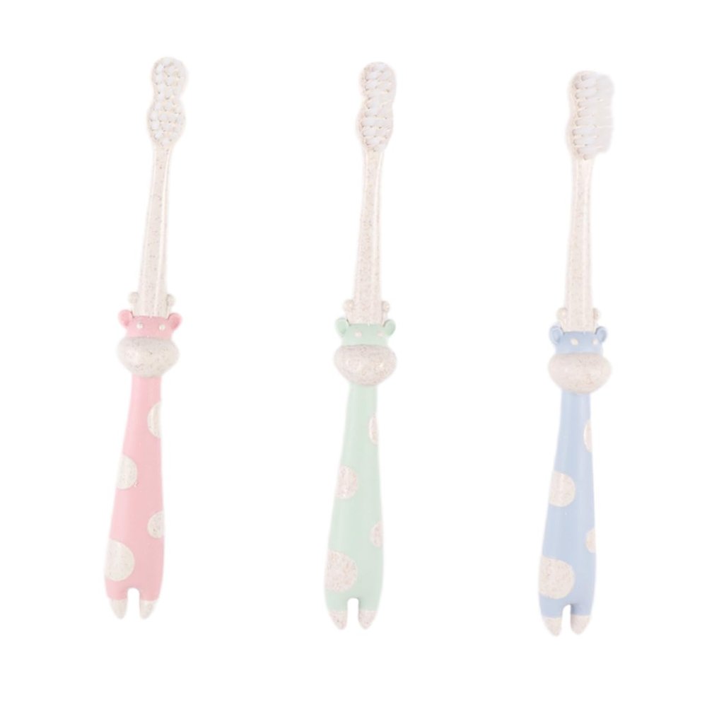 FOMIYES 3pcs Cartoon Toothbrush Soft Bristles for Gentle Oral Care Ergonomic Slip Handle for Training