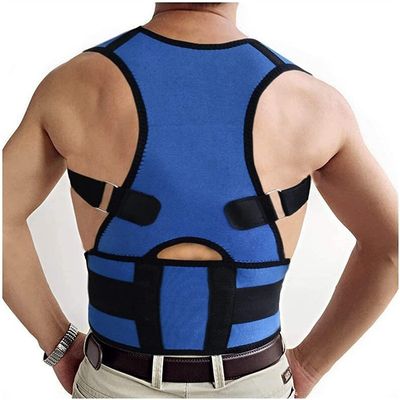 Corrector Women Men Corrective Girdle Cervical Back Lumbar Support Belts Corset Upright Waist Trainer for Backache (Black X)