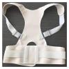 Unisex Adjustable Back Corrector Brace Shoulder Support Belt Correction for Men Women Black S-XXL (White XX) view 4