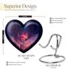 Remembrate Purple Large Butterfly Heart Urn for Human Ashes for Burial 8 Inch - Sword Funeral Urns for Human Ashes Adult Man and Women with Velvet Bag - Memorial Funeral Gift view 2