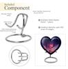 Remembrate Purple Large Butterfly Heart Urn for Human Ashes for Burial 8 Inch - Sword Funeral Urns for Human Ashes Adult Man and Women with Velvet Bag - Memorial Funeral Gift view 4