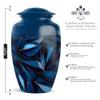 Casketique Blue Memorial Urns for Adult Male & Female Combo - Burial Urns for Human Ashes Adult Man - 1 Large & 4 Keepsake Cremation Urn for Mom - Funeral Urn for Ashes for Women - (10 & 3 Inch) view 3
