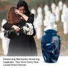 Casketique Blue Memorial Urns for Adult Male & Female Combo - Burial Urns for Human Ashes Adult Man - 1 Large & 4 Keepsake Cremation Urn for Mom - Funeral Urn for Ashes for Women - (10 & 3 Inch) view 4