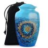 Casketique Blue Funeral Urn for Ashes for Women - Memorial Urns for Adult Male - Large Cremation Urn for Mom & Dad - Burial Urns for Human Ashes Adult Man - 10 Inch view 1