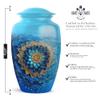 Casketique Blue Funeral Urn for Ashes for Women - Memorial Urns for Adult Male - Large Cremation Urn for Mom & Dad - Burial Urns for Human Ashes Adult Man - 10 Inch view 2