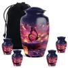 Casketique Butterfly Burial Urns for Human Ashes Adult Man - 1 Large & 4 Keepsake Memorial Urn for Ashes for Women - Keepsake Combo Cremation Urn - Funeral Urns for Adult Male - 10 & 3 Inch view 1
