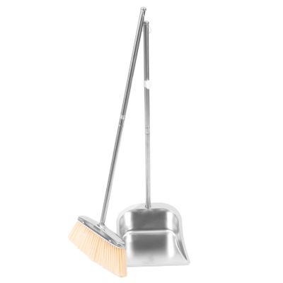 Mobestech 1set Broom and Dustpan for Home Cleaning Comfortable Handle and Easy Storage for Indoor and Outdoor Use for Garages Workshops