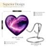 Casketique Mini Heart Funeral Urn for Ashes for Women - Purple Keepsake Burial Urns for Adult Male - Keepsake Cremation Urn for Mom - Miniature Burial Human Urns for Ashes Adult Female - 3 Inch view 2