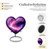 Casketique Mini Heart Funeral Urn for Ashes for Women - Purple Keepsake Burial Urns for Adult Male - Keepsake Cremation Urn for Mom - Miniature Burial Human Urns for Ashes Adult Female - 3 Inch view 3