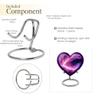 Casketique Mini Heart Funeral Urn for Ashes for Women - Purple Keepsake Burial Urns for Adult Male - Keepsake Cremation Urn for Mom - Miniature Burial Human Urns for Ashes Adult Female - 3 Inch view 4