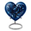 Casketique Blue Heart Small Cremation Urns for Adult Ashes Women - Keepsake Memorial Urns for Adult Male - Tiny Funeral Urn for Human Ashes - Little Burial Urn for Mother & Father - 3 Inch view 1