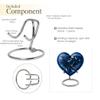 Casketique Blue Heart Small Cremation Urns for Adult Ashes Women - Keepsake Memorial Urns for Adult Male - Tiny Funeral Urn for Human Ashes - Little Burial Urn for Mother & Father - 3 Inch view 4