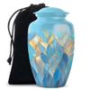 Casketique Blue Memorial Urns for Adult Male - Funeral Urn for Ashes for Women - Large Cremation Urn for Brother & Sister - Burial Urns for Human Ashes Adult Man 10 Inch view 1